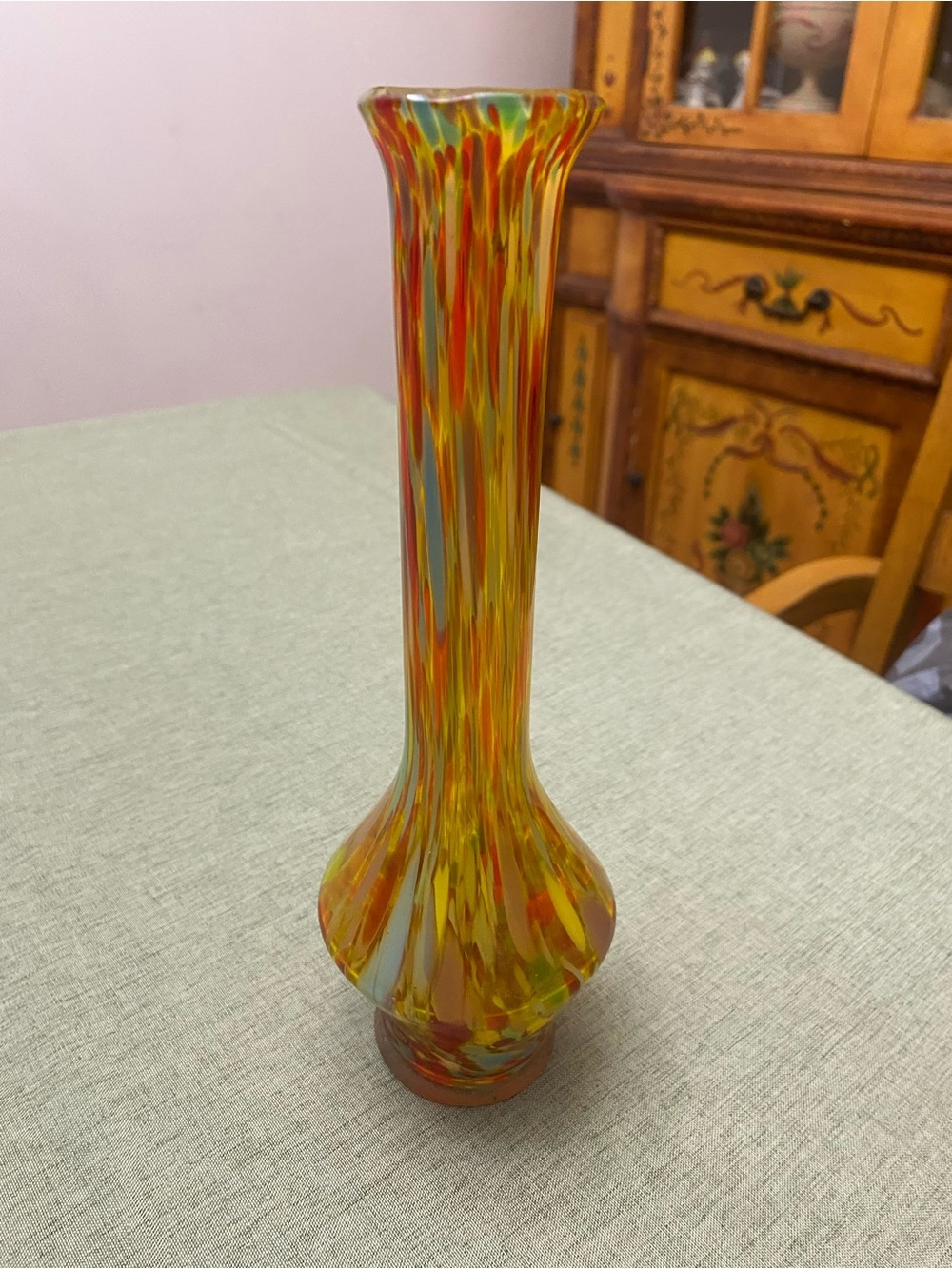 Vintage Art Glass Bud Vase Handblown Multi
Colors TILSO Japan